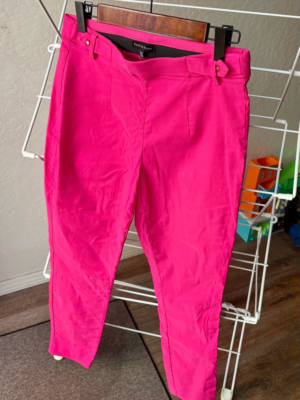 Bright Fuchsia Cropped Slim Pants by Talbots